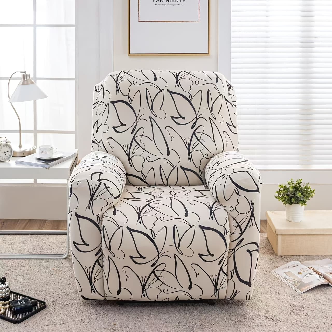 TEMU 4pcs 2026 New Extra Large Recliner Slipcover, Recliner Slipcover Furniture Protector With Pocket, Suitable For Living Room Sofa Cover For Home Decor, Easter Decorations For Home, St Patricks Day.