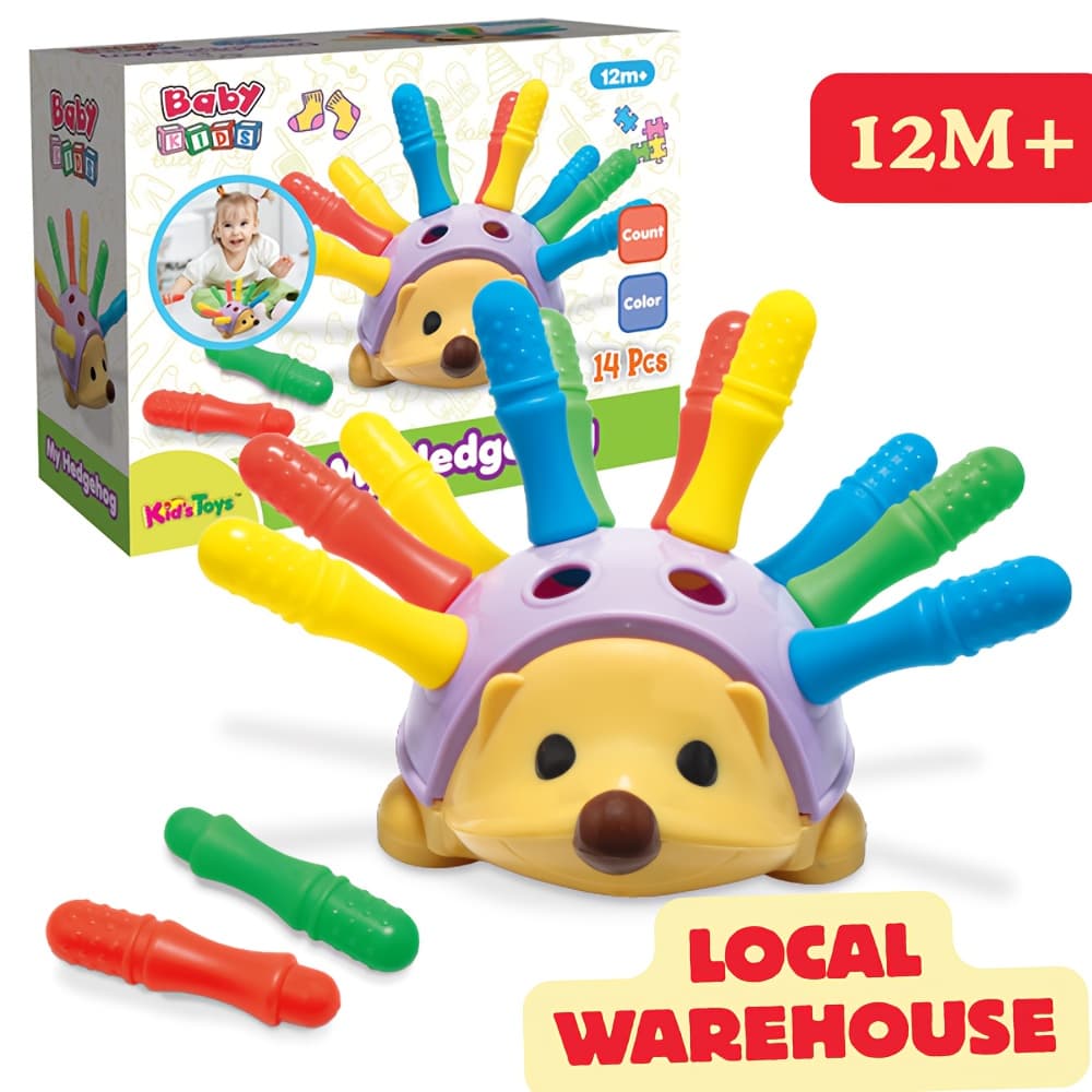 TEMU Toddler Toys - Motor Hedgehog 14pcs Set, Sorting And Matching Skill Activities, Color Recognition, Educational Easter/school/birthdays Gifts For , Ages 1-3, Toddler Toys Local Warehouse