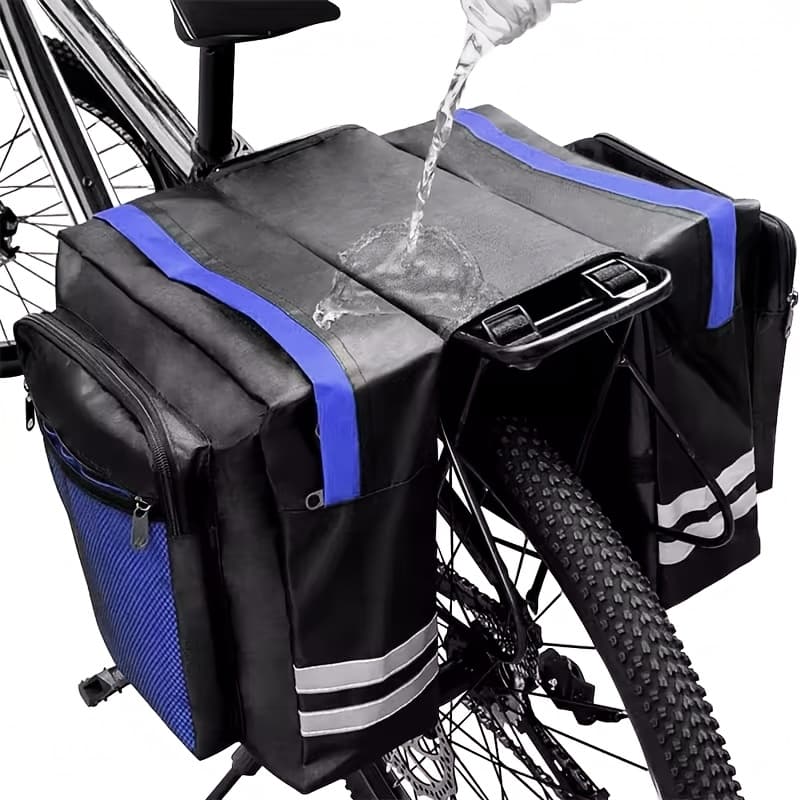 TEMU Cycling Double Side Rear Rack Bike 2in 1 Camo Trunk Bag Bicycle Tail Seat Pannier Pack Luggage Carrier Bike Bag