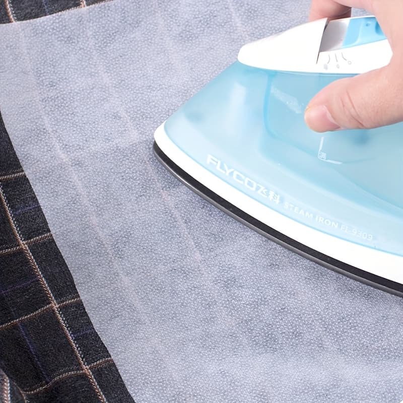 TEMU 32 Yards Of Long Fusible Interfacing, 50g Medium-thick Non-woven Hot Melt Interfacing, Single-sided Fabric With Adhesive For Ironing And Sewing, Garment Additions