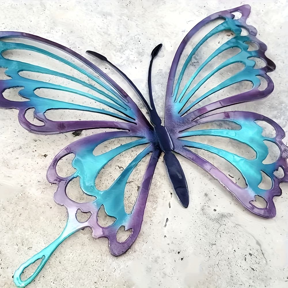 TEMU 2d Colorful Metal Wall Art, Garden Decoration, Girl's Room Decor, Home, Indoor, Outdoor, Garden, Fence, Office Decoration, Perfect Gift For Her, Housewarming Gift