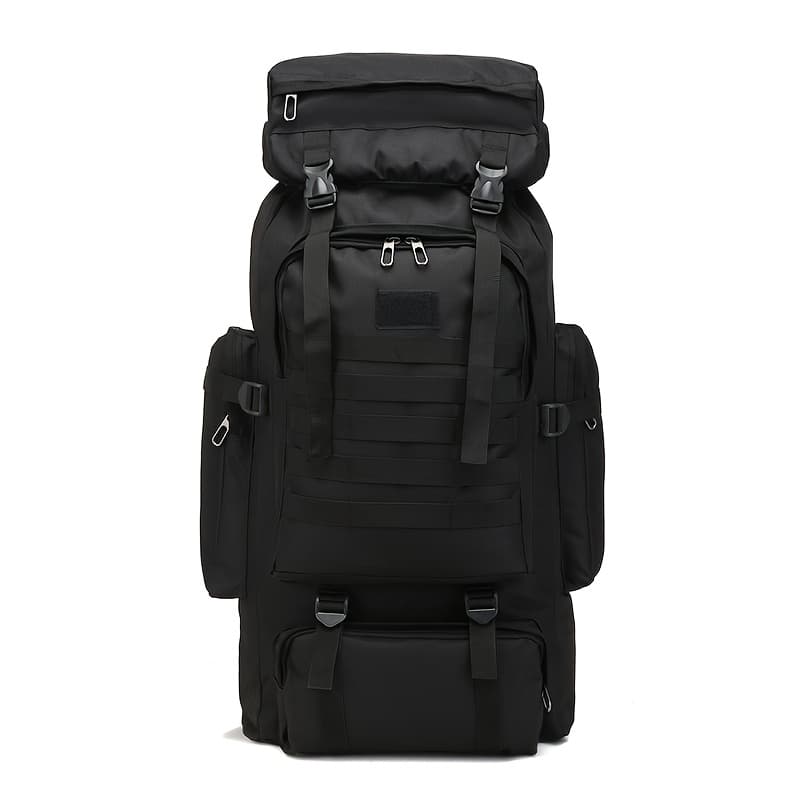 TEMU Men's Backpack For Mountain Climbing, Heavy Duty Double-shoulder Travel Bag With Removable Patch Accessory