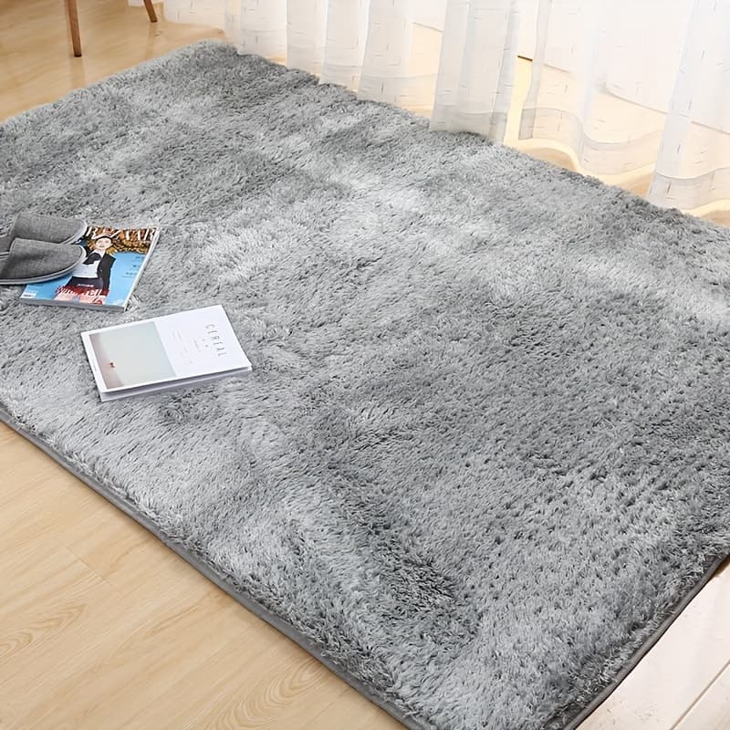 TEMU 1pc Fluffy Area Rugs For Living Room, Shaggy Plush Rug For Bedroom, Soft Non Slip Floor Carpet For Bedside, Indoor Décor