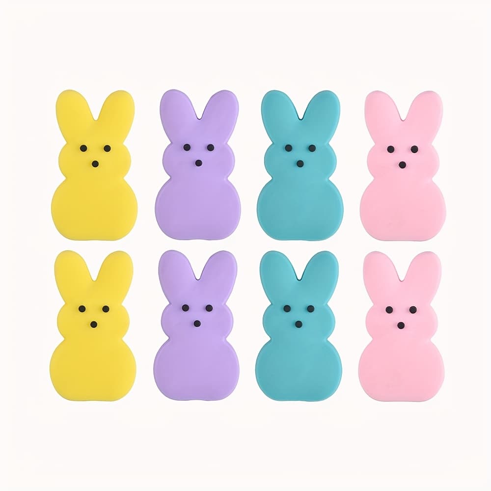 TEMU 8pcs Easter Bunny Shaped Beads Of Pens & Beadable Beads, Beads For Jewelry, Diy Bracelets & Keychains