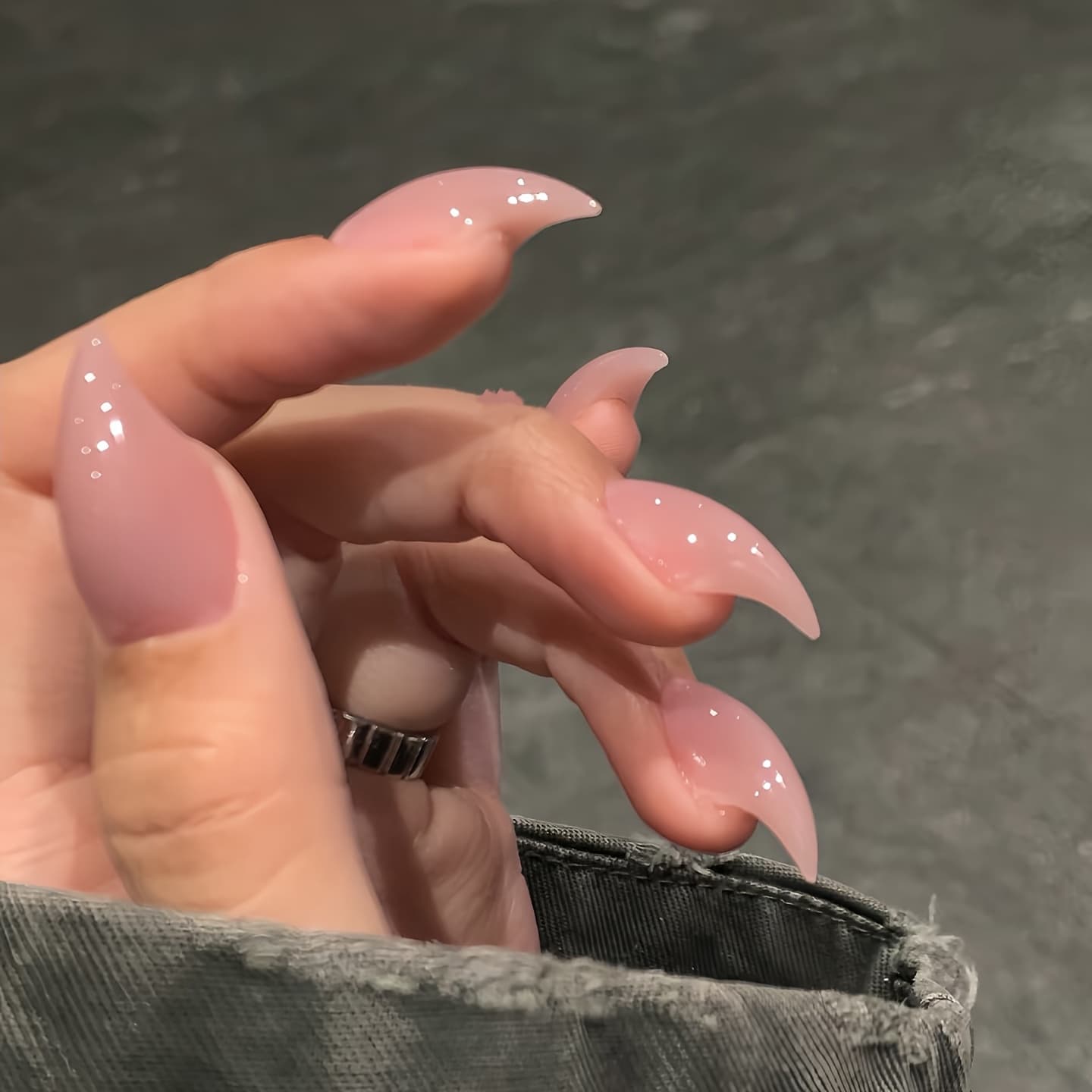 TEMU Pure Hand-made Fake Nails Wear Claws Patch-style Manicure New High-end Animal Armor Short Three-dimensional