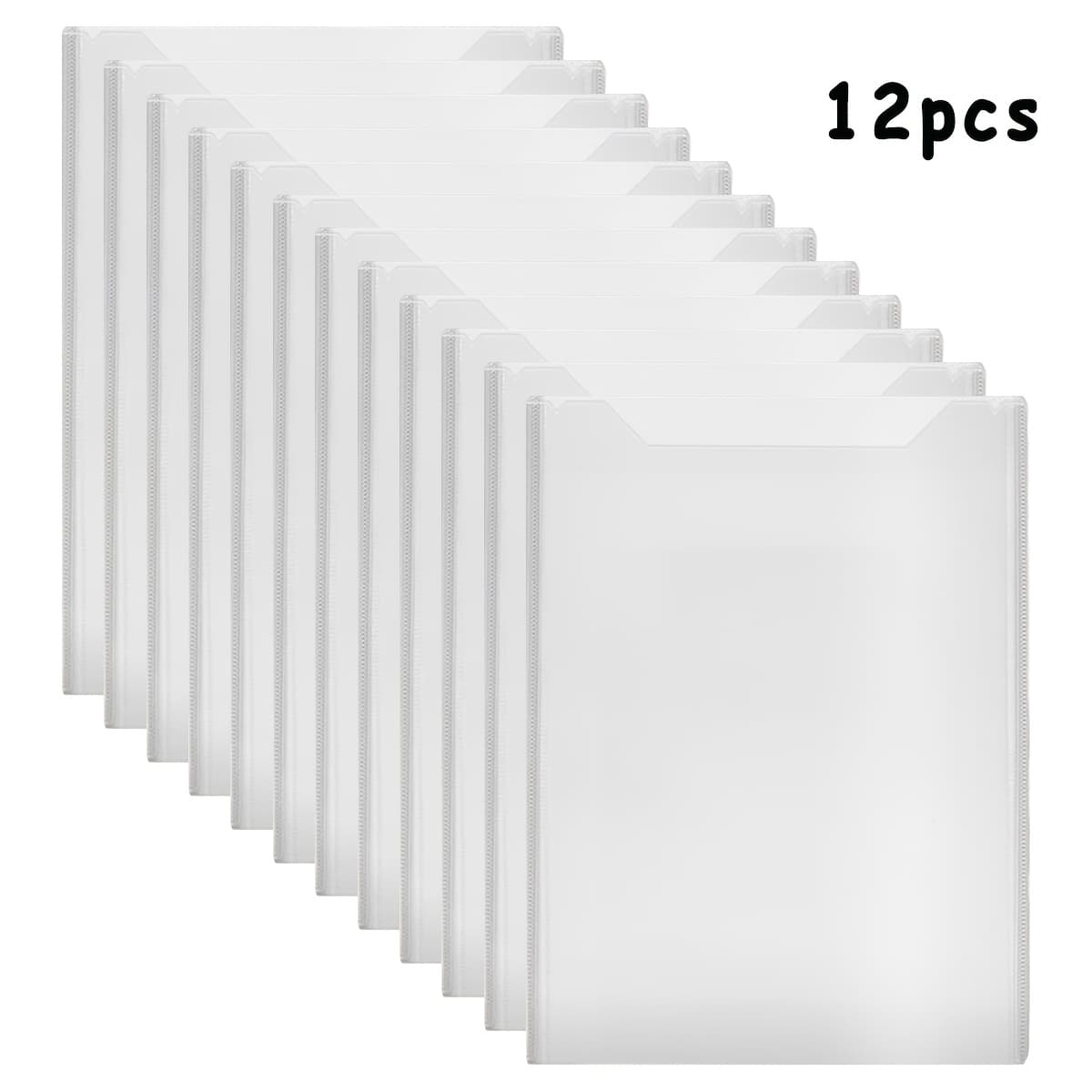 TEMU 12pcs Pvc Scrapbooking Paper & Craft Organizer Folders - Plastic Binders With 8.5 X 11 Paper Storage Suitable For Printer, Photo, Cardstock, Scrapbooking Supplies