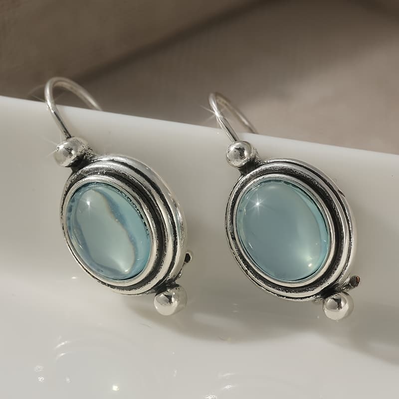 TEMU Minimalist Synthetic Drop Hook Earrings, Silvery Color Earrings, Wedding Jewelry, Birthday Christmas Valentine's Day Gift