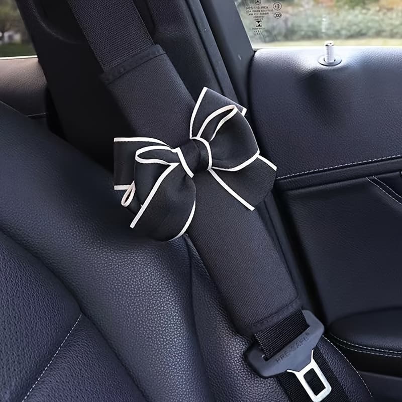 TEMU 1-2pcs Of Bow Car Shoulder Belt Anti-pinch And Anti-slip Shoulder Covers