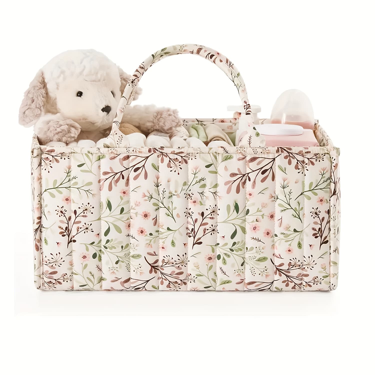 TEMU Storage Basket, Household Storage Basket, Floral Pattern Storage Basket, Lightweight, Beautiful And Practical Storage Basket