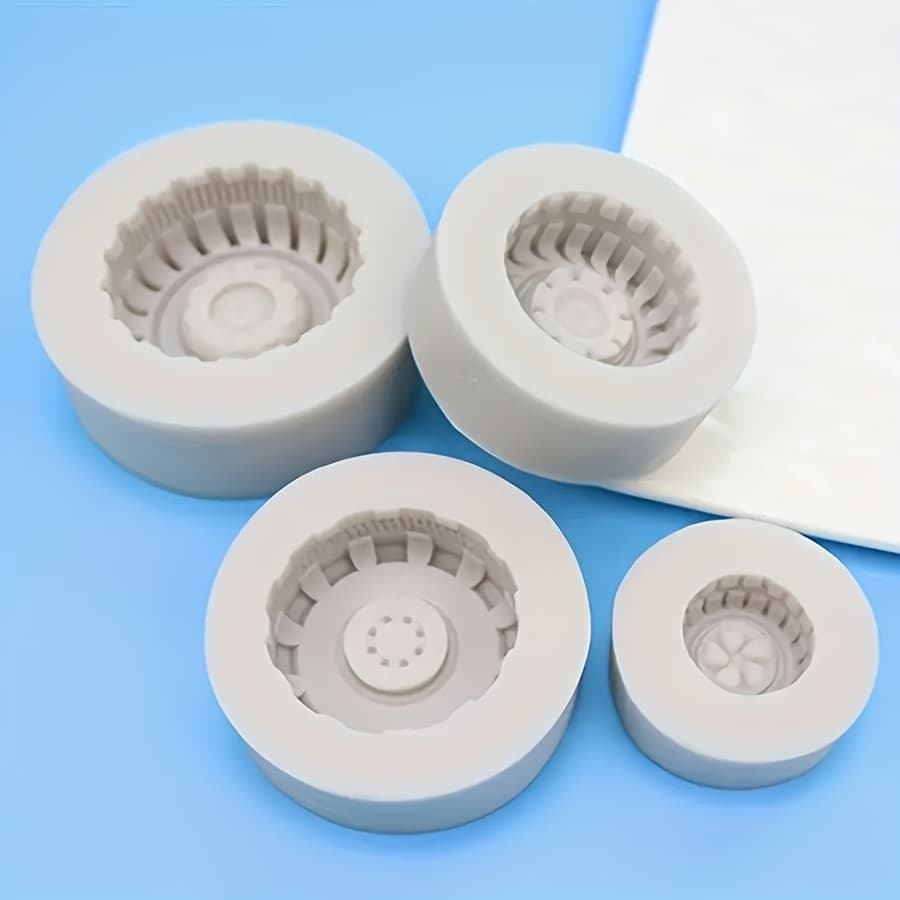 TEMU Tire-shaped Silicone Molds 4pcs