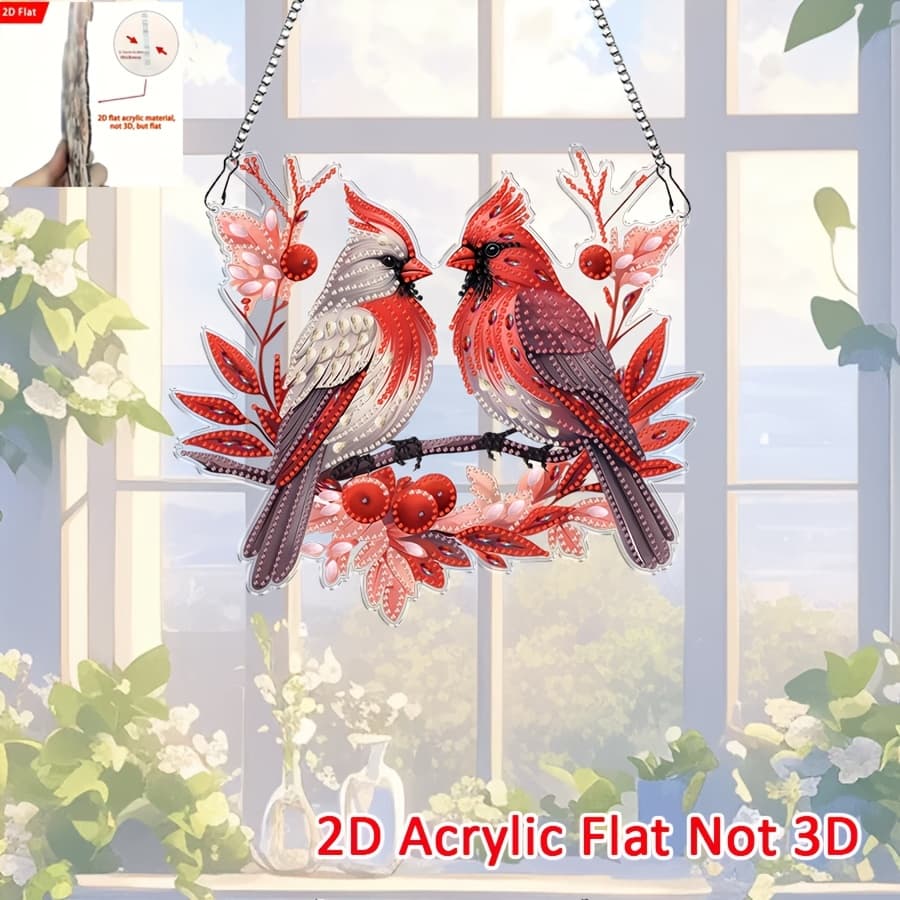 TEMU 1pc 2d Flat Acrylic Magpie Painting Kit, 5d Special Shape Local Painting Mosaic Craft, Handmade Gift, Office Desktop Decoration Art, If To Make Your Beautiful And Colorful