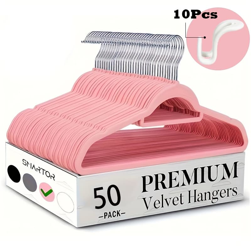 TEMU Velvet Hangers, Non-slip, Deluxe Slimline Suit Hangers Space , Closet Space For Closet Space Saving Clothing & Closet Storage, For Winter Coats & Knitwear