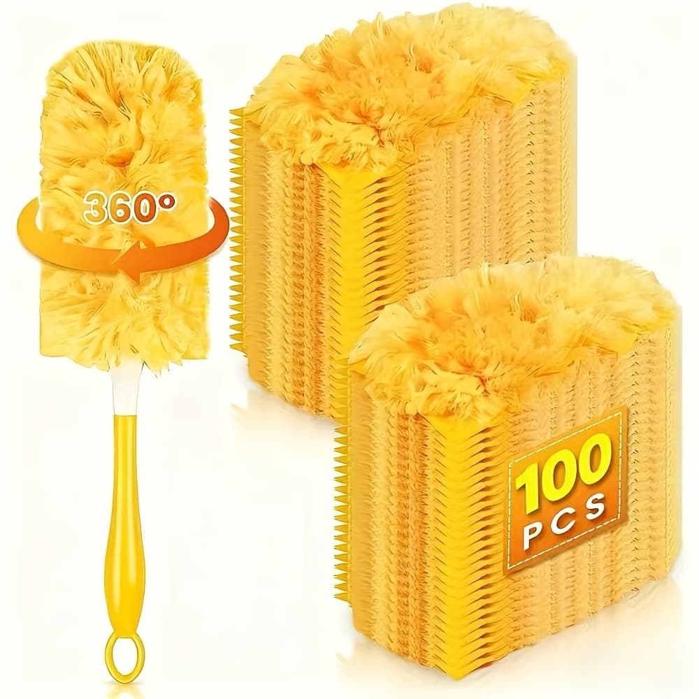 TEMU 100/47 Count Duster Refills Heavy Duty, Unscented Disposable Dusters Kit For Cleaning Dusting Furniture Blind Ceiling Fan, Multi Surface 360 Duster