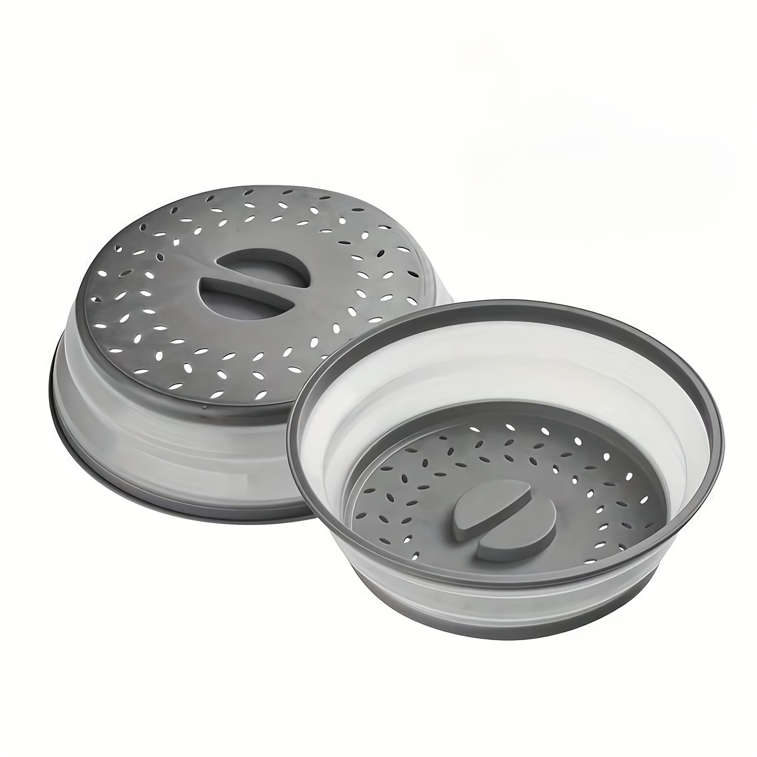 TEMU 1/2pcs Upgrade Collapsible Microwave Lid, 10.5 Inches With Hook Hole, Vented Folding Microwave Plate Cover, Microwave Splatter Cover, Vegetable Fruit Cleaning Basket, Kitchen Tool