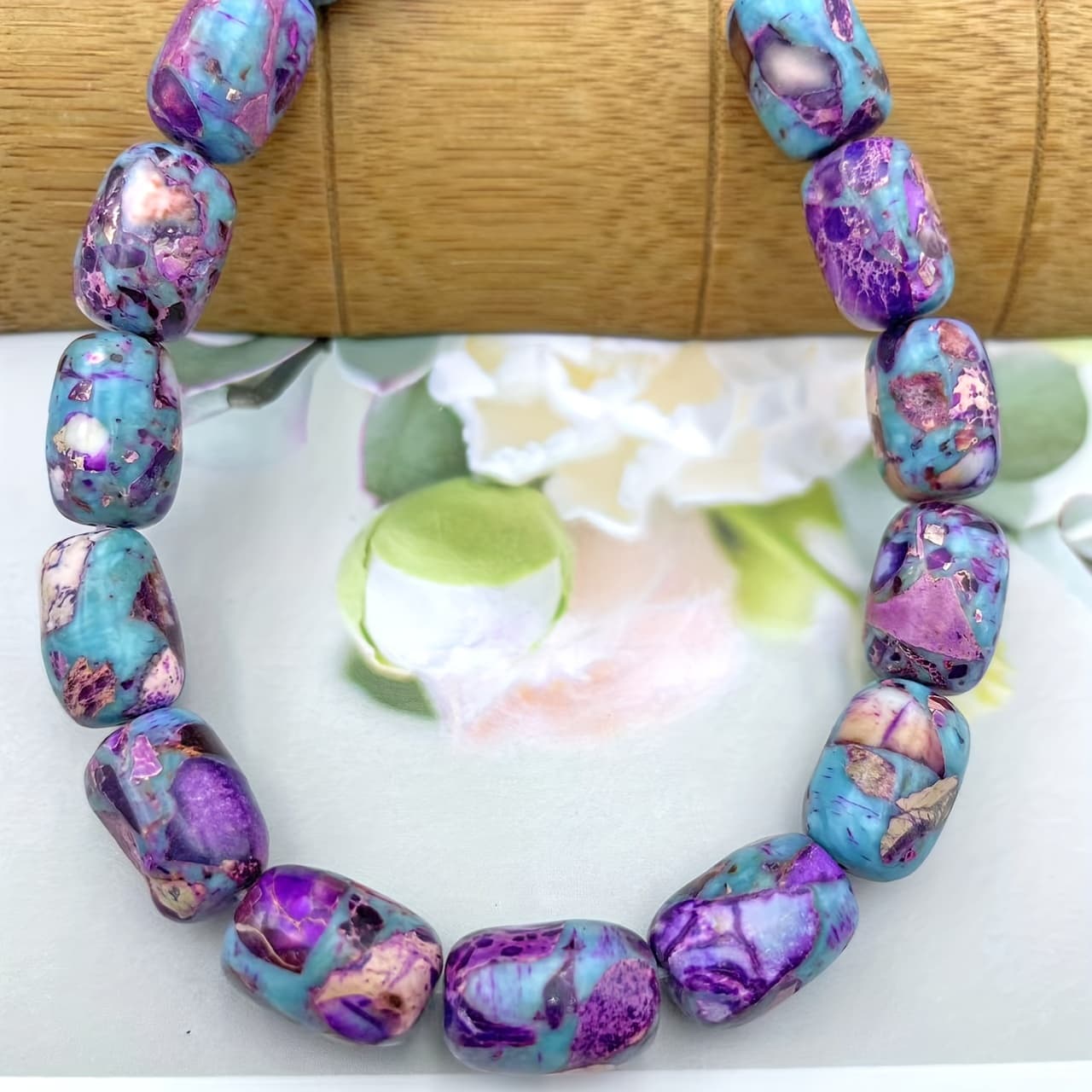 TEMU 13pcs Pine Bohemian Barrel Beads, Drum Beads, Loose Beads, Handmade Diy Women's Fashion Charm Bracelet, Necklace, Earrings, Accessories, Daily Wear, Couple Gifts