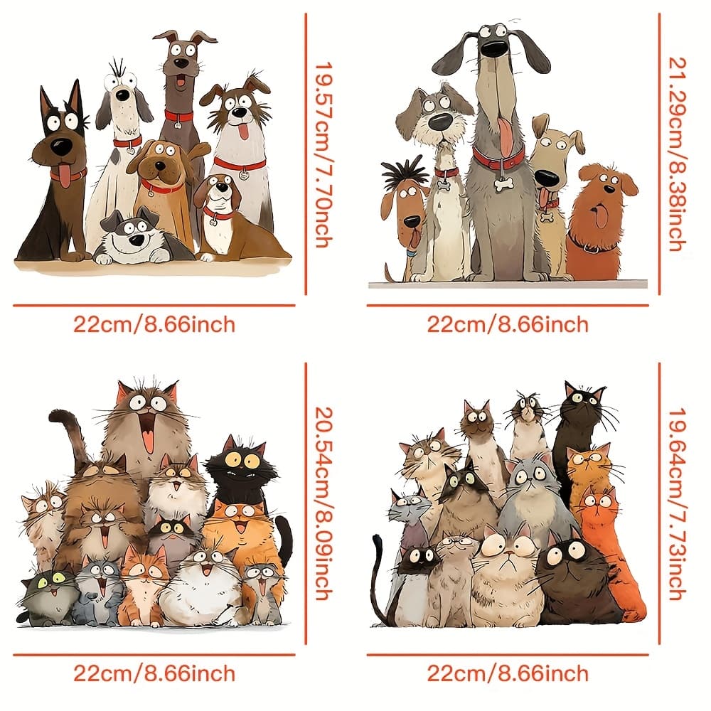 TEMU 4pcs Cute Family Cartoon Heat Transfer Stickers - Anime-themed Pvc Vinyl Patches For Diy T-shirts, Backpacks, Clothing - Mixed Colors, Durable & Vibrant Designs, Cute Stickers