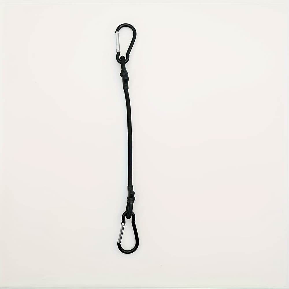 TEMU 4pcs 24" Heavy Duty Elastic Rope With Aluminum Alloy Hooks - Straps For Outdoor Tents & Camping Gear