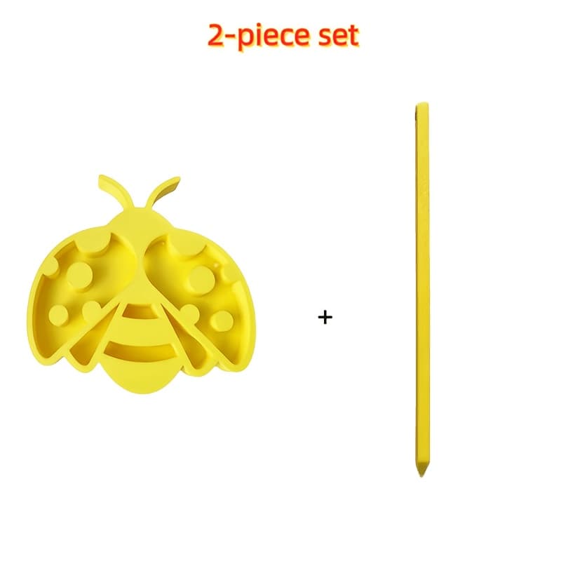 TEMU 2pcs Set Of Bee Water Dispenser Garden Decoration Ground Plug, Cute And Shaped Garden Ground Plug, Can Outdoor Bee Water Dispenser
