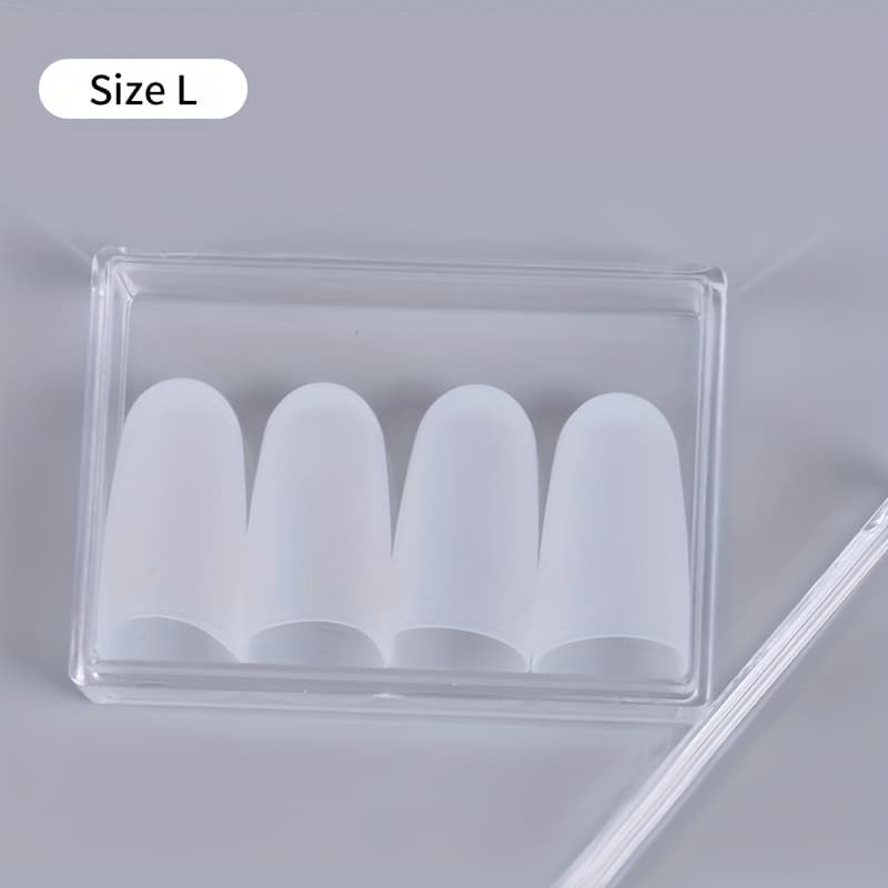 TEMU White Anti-slip Silicone 4pcs Finger Tip Protectors For Guitar - Guitar, Mandolin,
