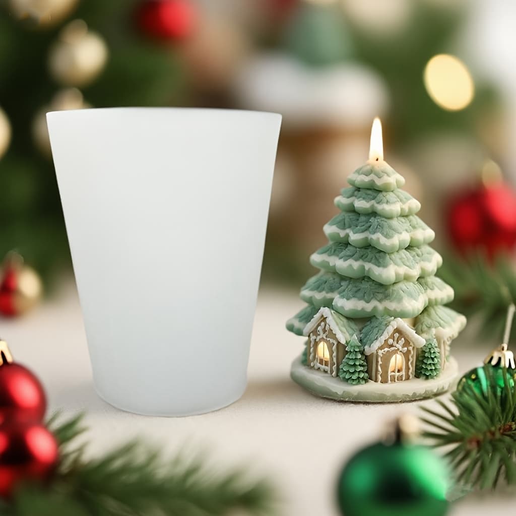TEMU Christmas Tree Silicone Mold, Candle Mold, Diy Craft Mold For Making Aromatherapy, Plaster, , Christmas Decorations, Christmas Gifts