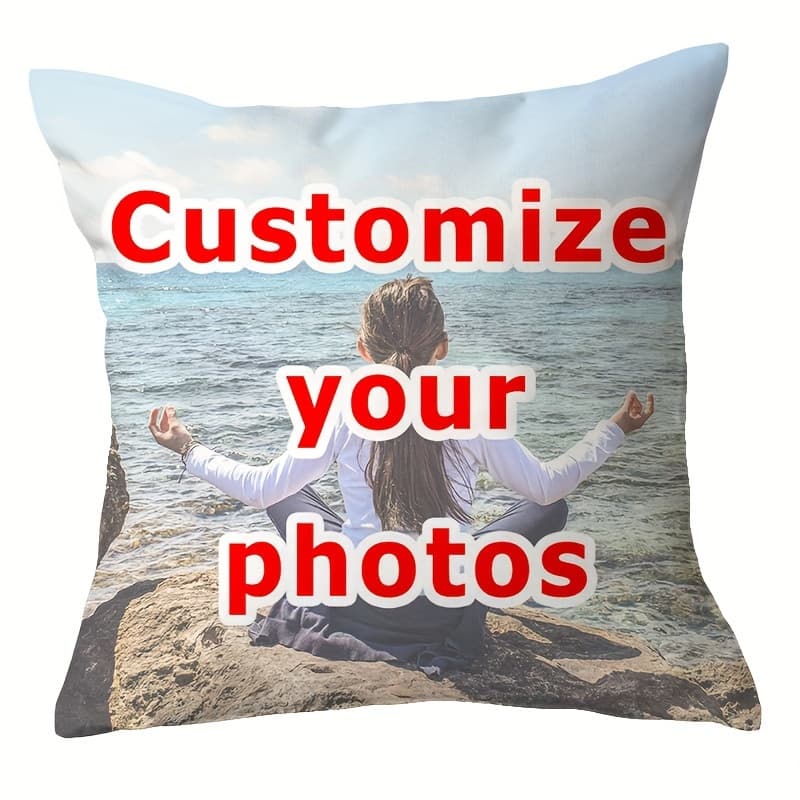 TEMU [customization] 1pc Custom Pillowcase, Short Plush Custom Pattern Pillowcase, Cover Suitable For Living Room Bedroom Home Decoration Without Core Pillowcase