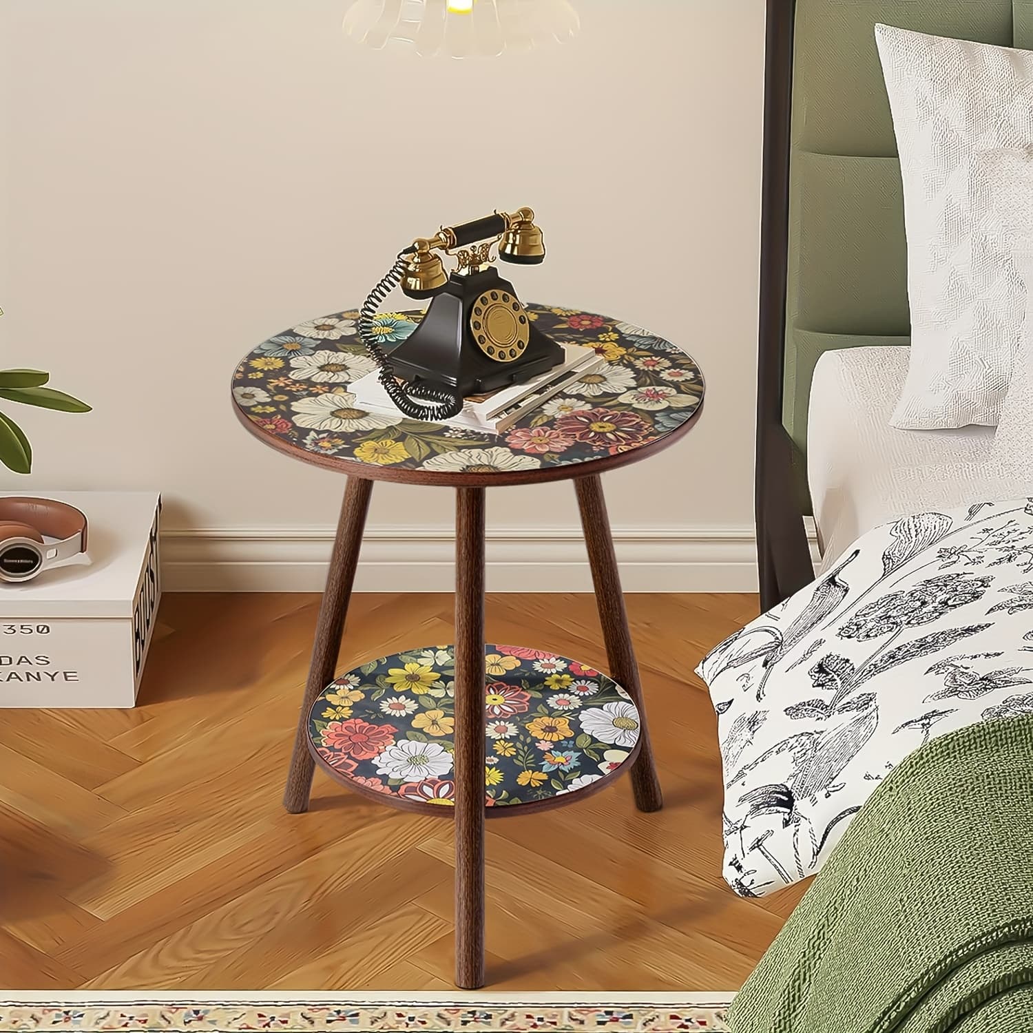 TEMU 15.75-inch Double-layer Mandala Lace Table, Inches Tall With Removable Legs. Perfect For Sofa Sides, Bedrooms, And Living Rooms. Ideal For Coffee And Tea Or . An Gift For Halloween And Christmas