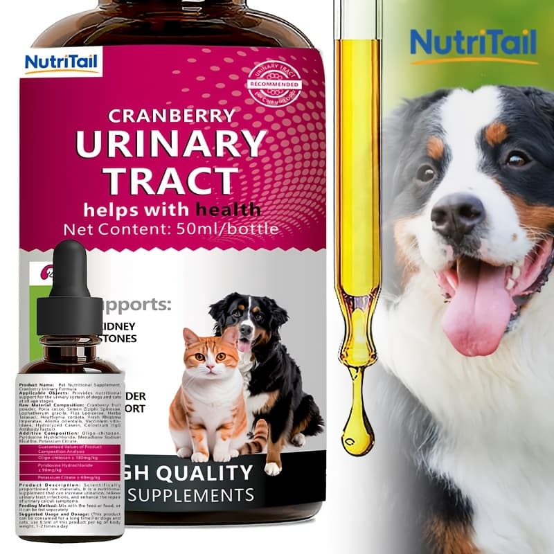 TEMU Nutritail 50ml Pet Urinary Health Drops Contains Powder To Protect Pet Kidneys, Increase Urination, And Urinary Infections. Suitable For Cats And Dogs