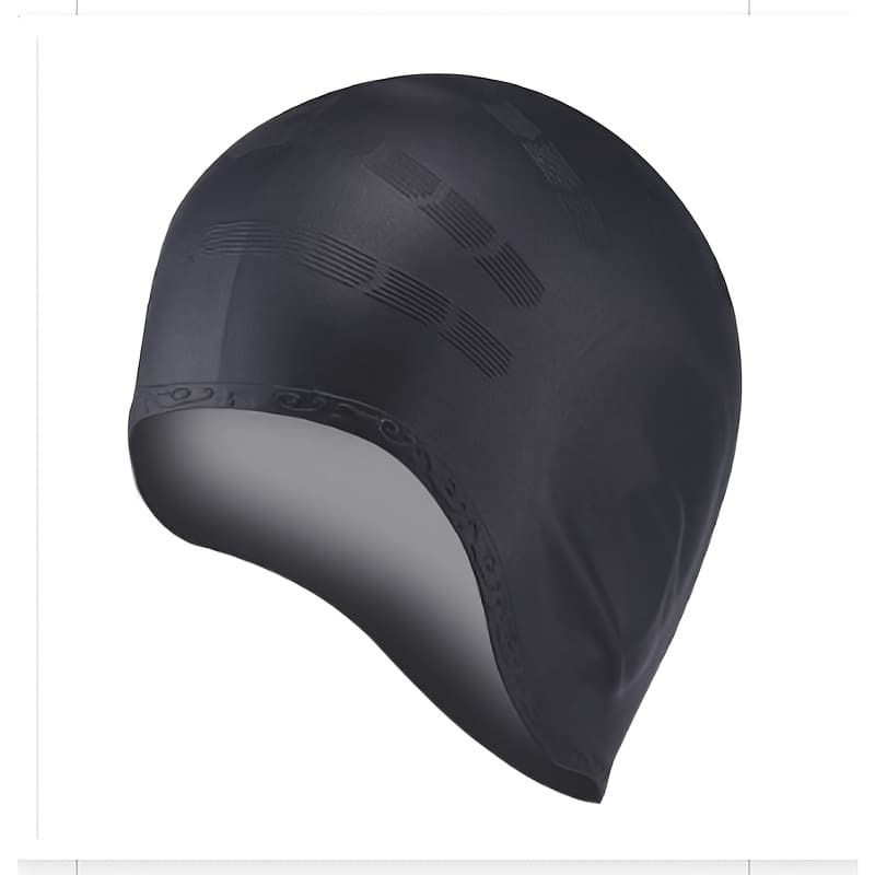 TEMU Waterproof Swimming For Men And Women - High , Ears Protection, And Long Hair Coverage - Large Silicone Diving