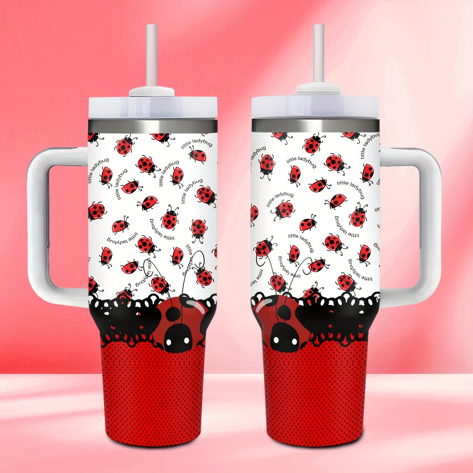 TEMU 1pc 40oz/1200ml Large Capacity Insulated Water Bottle With 3d Printed Gemstone , Animal Print, Portable, Shatterproof, With Lid And Straw, Best And
