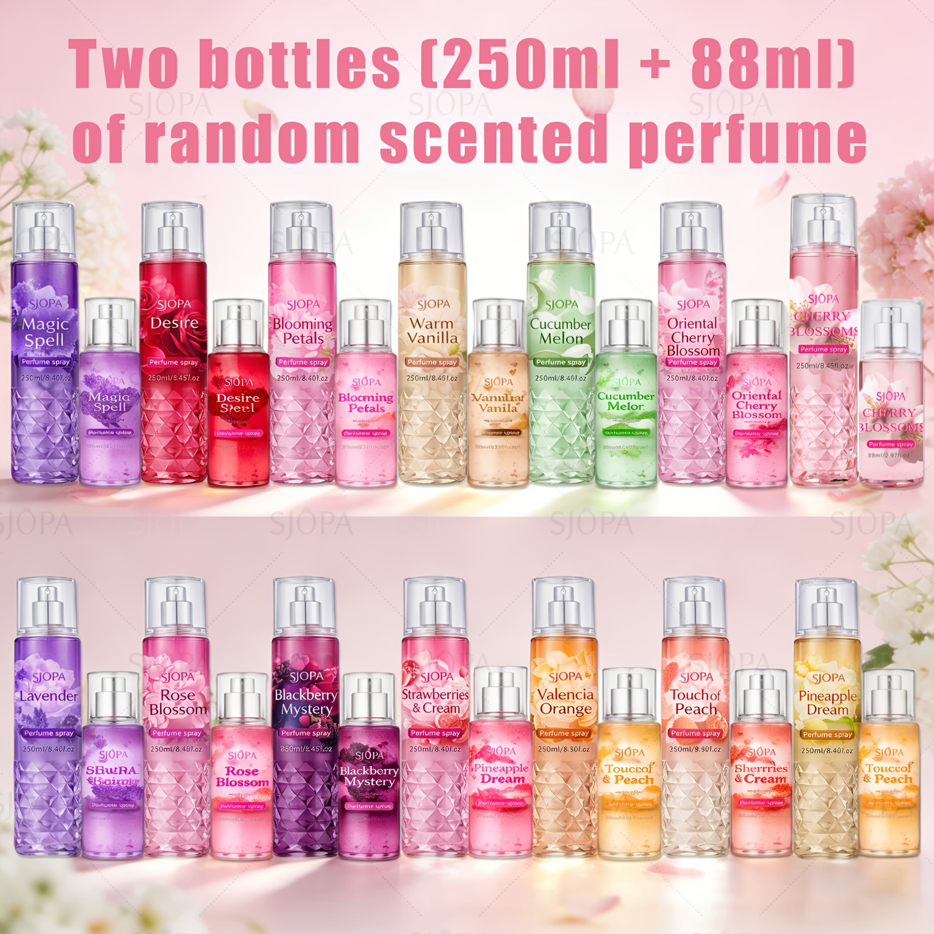 TEMU 14 Different Scents Of Women's Perfume Body Spray: Long-lasting And Elegant Oriental Fruity Fragrances, Incredibly , A Perfect Birthday Or Anniversary Gift, 2 Bottles