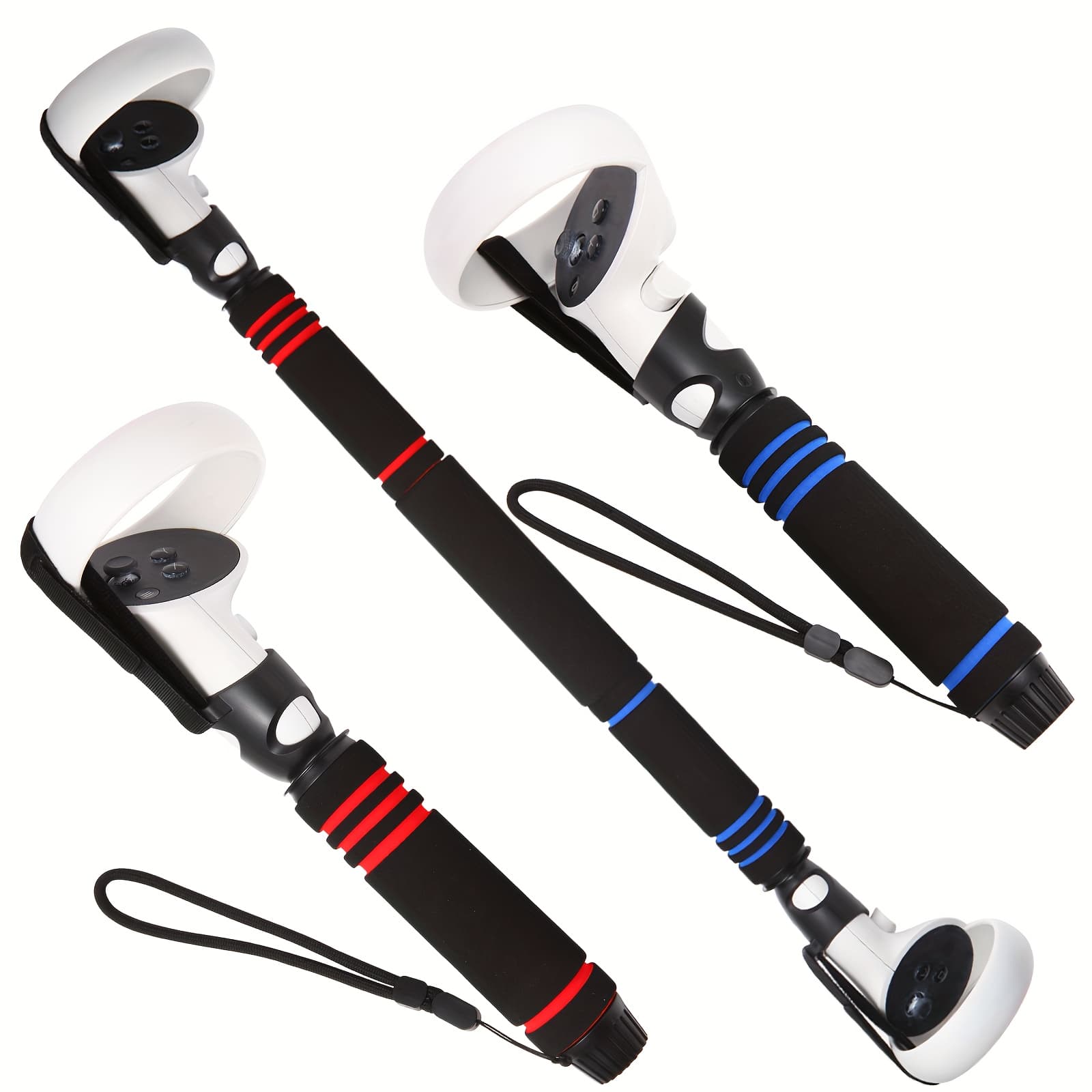 TEMU For Vr Handle Long Additions For Oculus Quest 2, For Vr Controller Extension Grip Additions For Vr Beatsaber Extenders Handles And For Vr Games