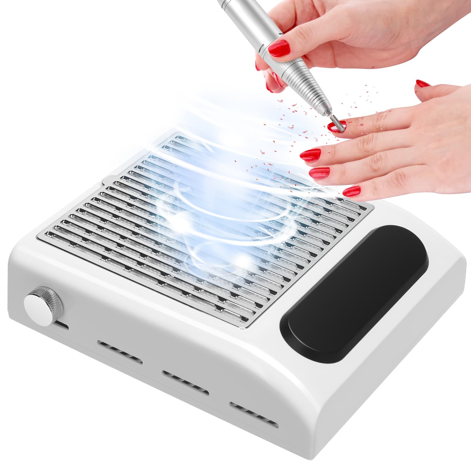 TEMU 3100rpm Nail Dust Collector With Reusable Filter Quiet Vacuum For Professional And Home Manicure