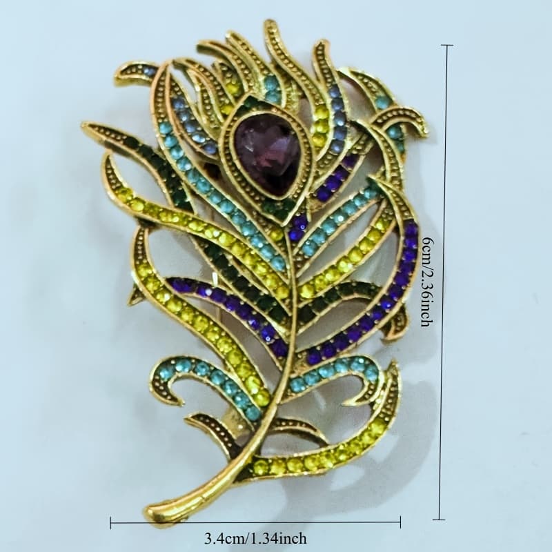 TEMU Elegant Brooch Pin, Retro Brooch With Diamond Chest Flower Crystal Brooch, Clothing Decoration Versatile Additions