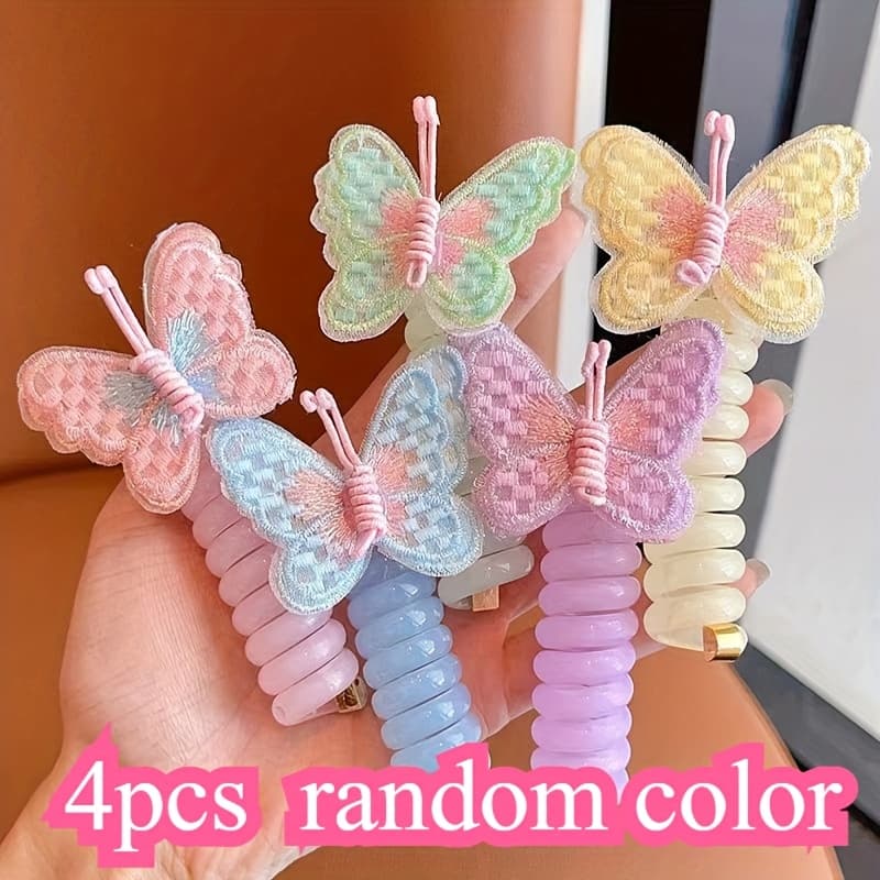 TEMU 4pcs Cute Headband Set, High Headband, Mixed Color Resin And Polyester Headwear, Suitable For Daily And Casual Wear, Suitable For All
