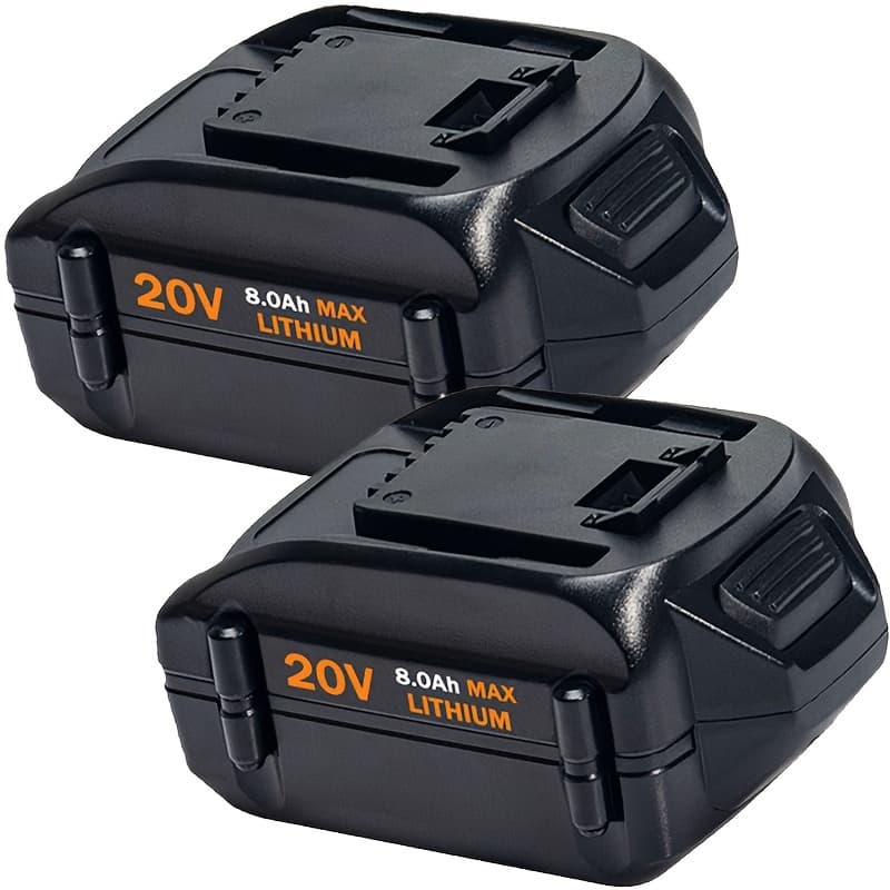 TEMU 2pack Wa3525 20v 8.0ah Replacement For 20v Battery Lithium Wa3520 Wa3575 Wa3578, Compatible With 20v Battery Cordless Tools Wg151s Wg155s Wg251s