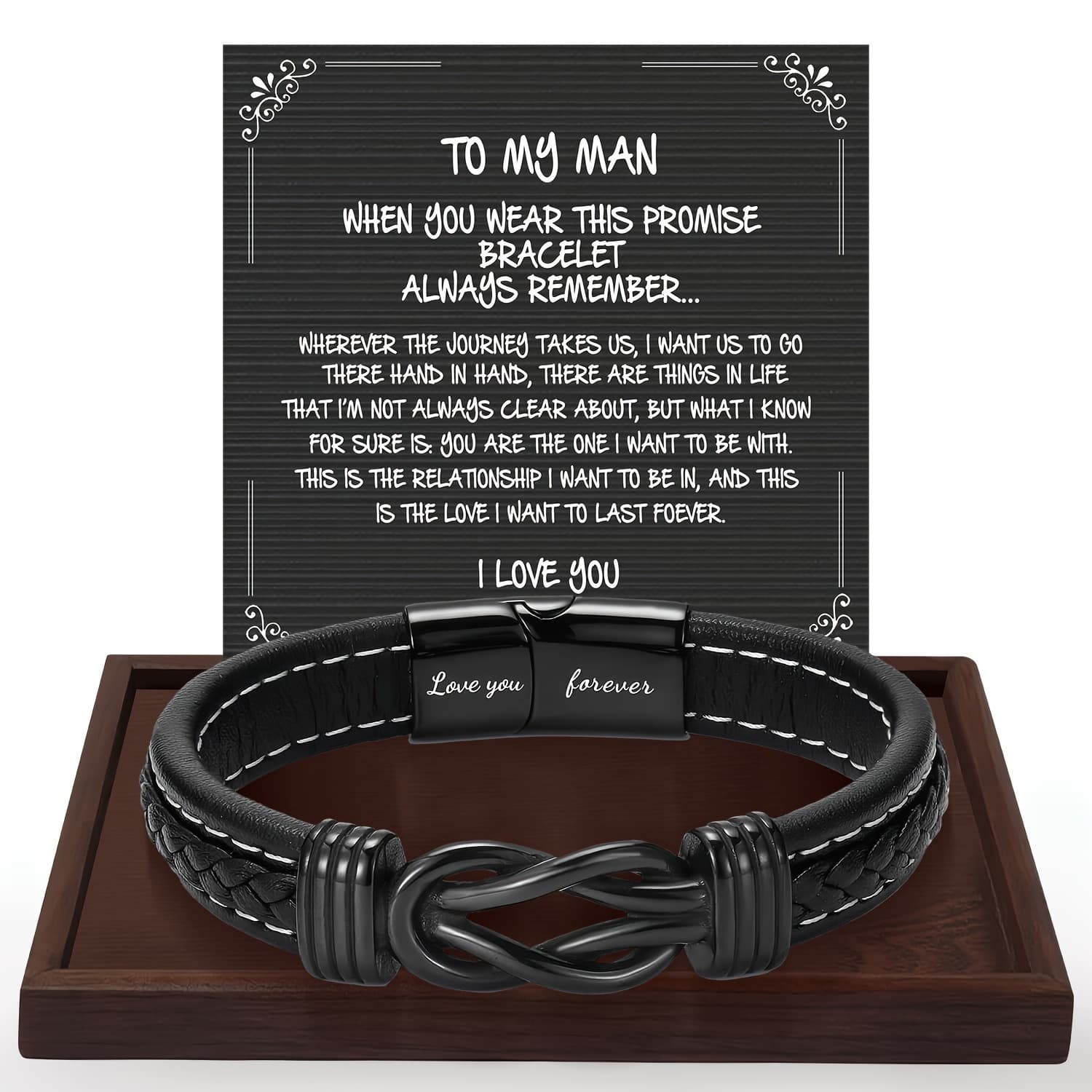 TEMU 1pc Valentine's Day, Easter, Father's Day Gifts For Man, Fashion Charm Pu Leather Bracelet Gifts For Son Boyfriend Husband Uncle Grandfather, Birthday, Graduation, Gifts, Daily Wear