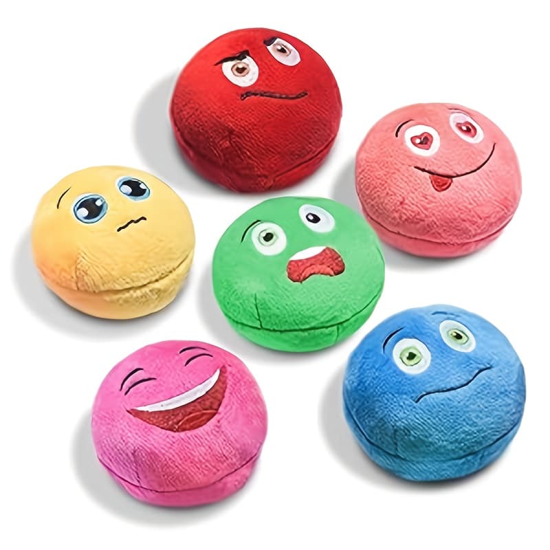 TEMU Squeaky Dog Toys, [6 Pack] Soft Stuffed Plush Balls With Squeakers- Fetch Play For Puppy Small Pets