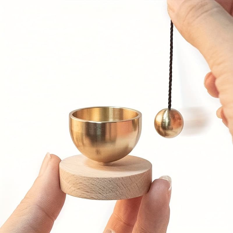 TEMU Mini Singing Bowl Set - Produces A Clear And Pleasant Sound, Suitable For Yoga, Meditation, And As A Unique Gift