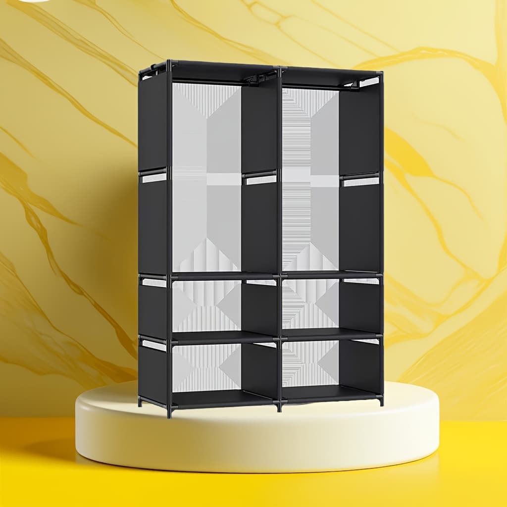 TEMU Small Apartments Can Have Large Storage! Portable Wardrobe With Drawers, Floor Hangers Are Super Practical, Portable Closets