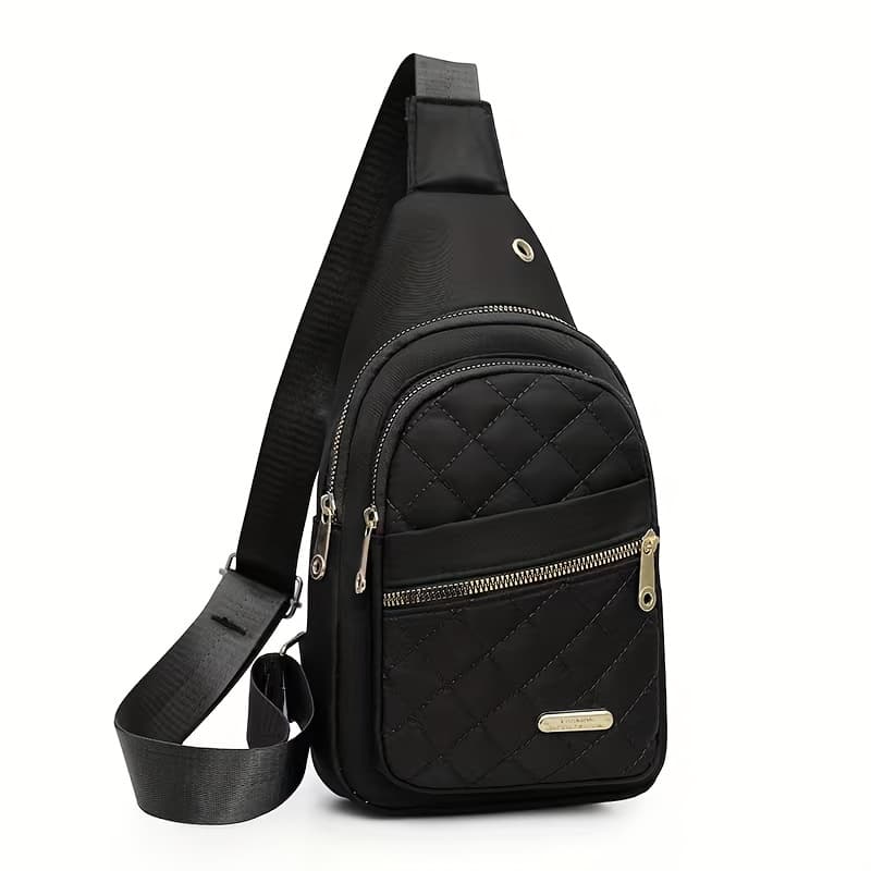 TEMU Chic Quilted Crossbody Chest Bag - Versatile Solid Color - Perfect For Daily Use, Casual And Travel - Lightweight And Comfortable Women's Sling Shoulder Purse