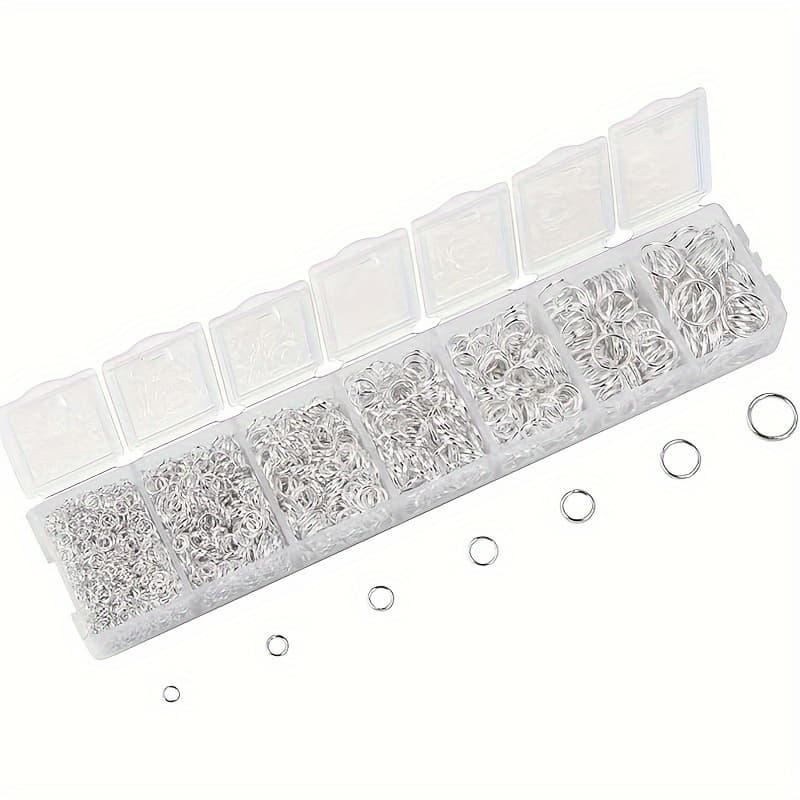 TEMU 2296pcs Jump Rings Gold Plated Jewelry Connectors Chain Left 3mm 4mm 5mm 6mm 7mm 8mm 10mm Box Set Open Jump Rings Golden For Necklace
