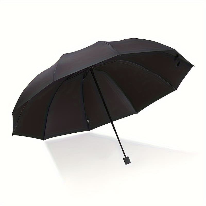 TEMU -rib Windproof And Waterproof Folding Umbrella, Upf50+, Upgraded And Reinforced Thick Umbrella, Suitable For Business Men And Women Travel, Reinforced Umbrella For Rainy Students!