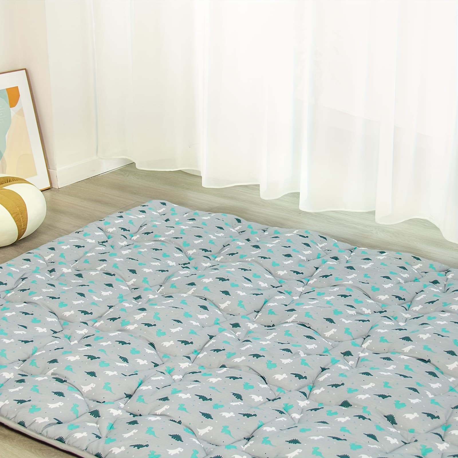 TEMU Baby Playpen Protector, 59 X 72 Inch Playpen Protector (no Playpen Included), Perfect Fits For Playpen, Foldable Playpen Protector, Portable Waterproof Activity Playpen Protector