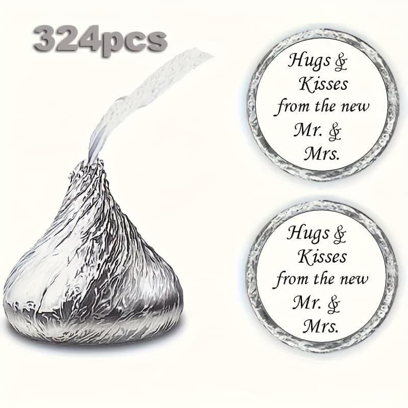 TEMU 324pcs Of Wedding Stickers Featuring : Suitable For Festive Party Decorations To , Perfect For Weddings, Bridal Showers, And (candy Not Included) 0.74 Inches