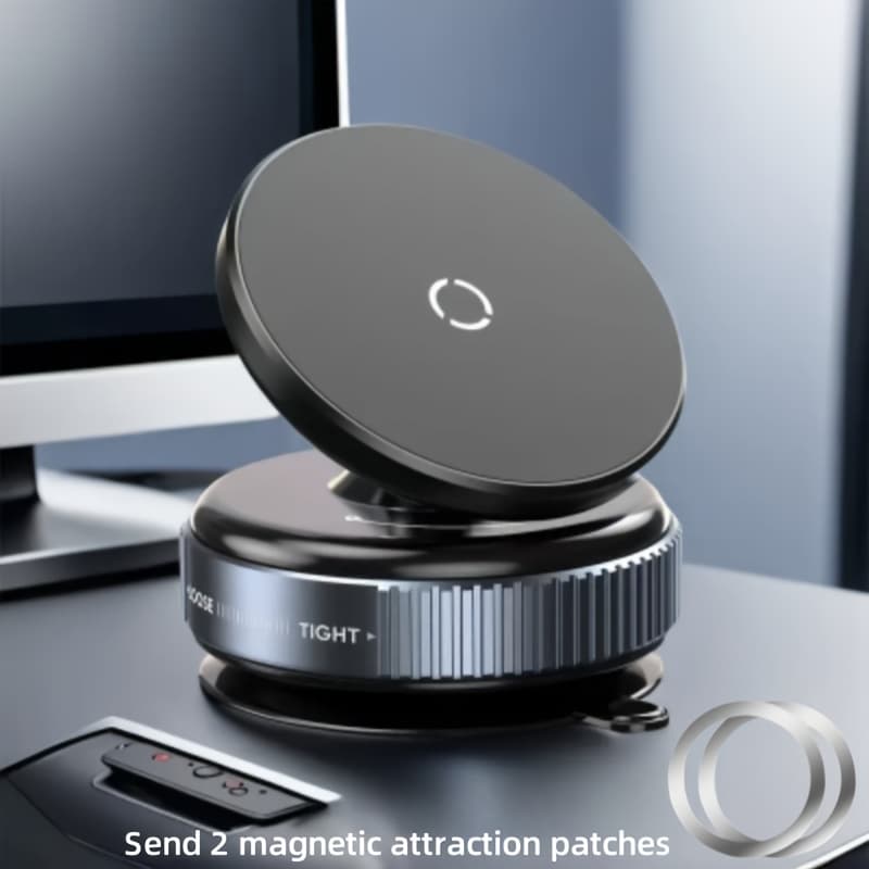 TEMU Adjustable Vacuum Magnetic Suction Cup Phone Holder, Suitable For Hands- On Cars/gyms/mirrors/smooth , Compatible With All Smartphones