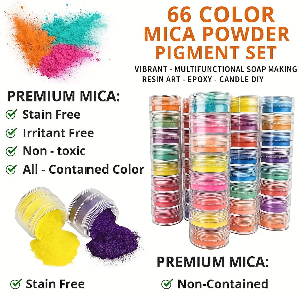 TEMU Shades Of Mica Powder For Epoxy Resin Coloring, Shimmering Pigment For Makeup, Soap Crafting, , Candle Coloring, Lip Gloss, Nail Polish, Slime, Projects, Paints, And Jewelry