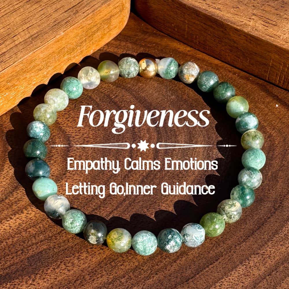 TEMU Calming Emotion Beaded Bracelet, Natural Stone Multicolor Stretch Bracelet, Suitable For Men And Women, A Perfect Gift For Family Or