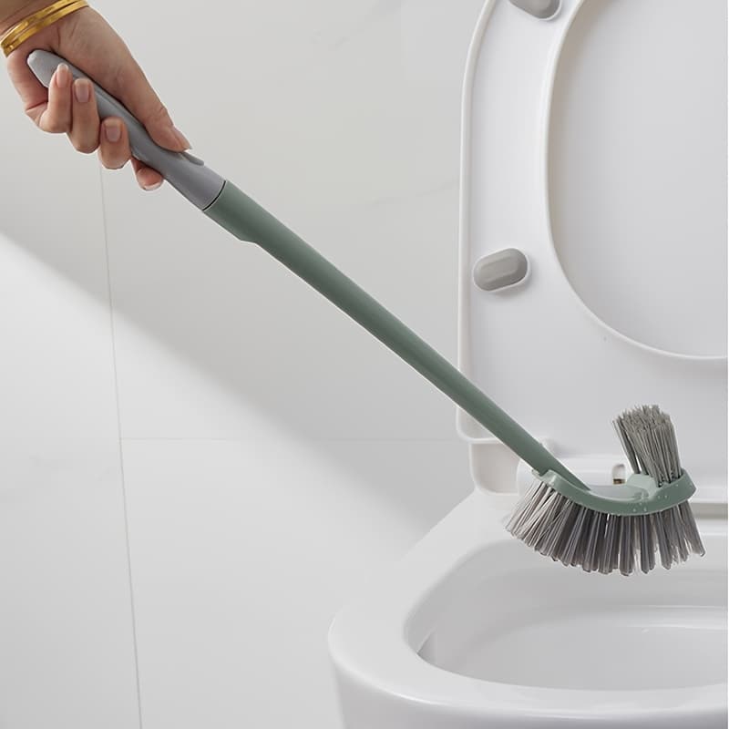 TEMU Toilet Brush With A Long Handle For Daily Use, Designed For Cleaning Toilets And Household Crevices, Featuring A Double-sided Design