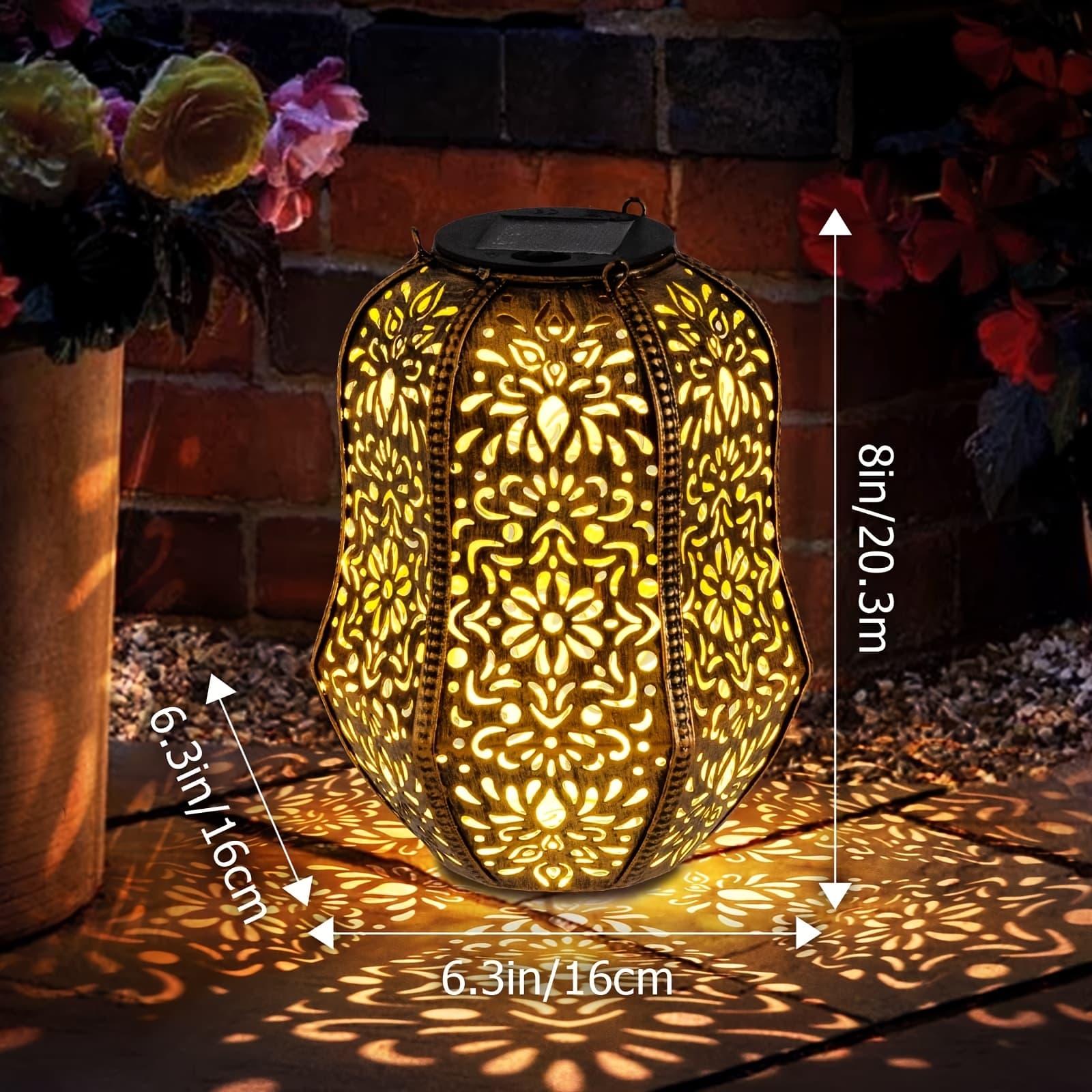 TEMU Diamond-style Solar Decorative Light Outdoor Garden Pendant Light Solar Lighting Ideal For , Courtyards, Gardens, Lawns, And More