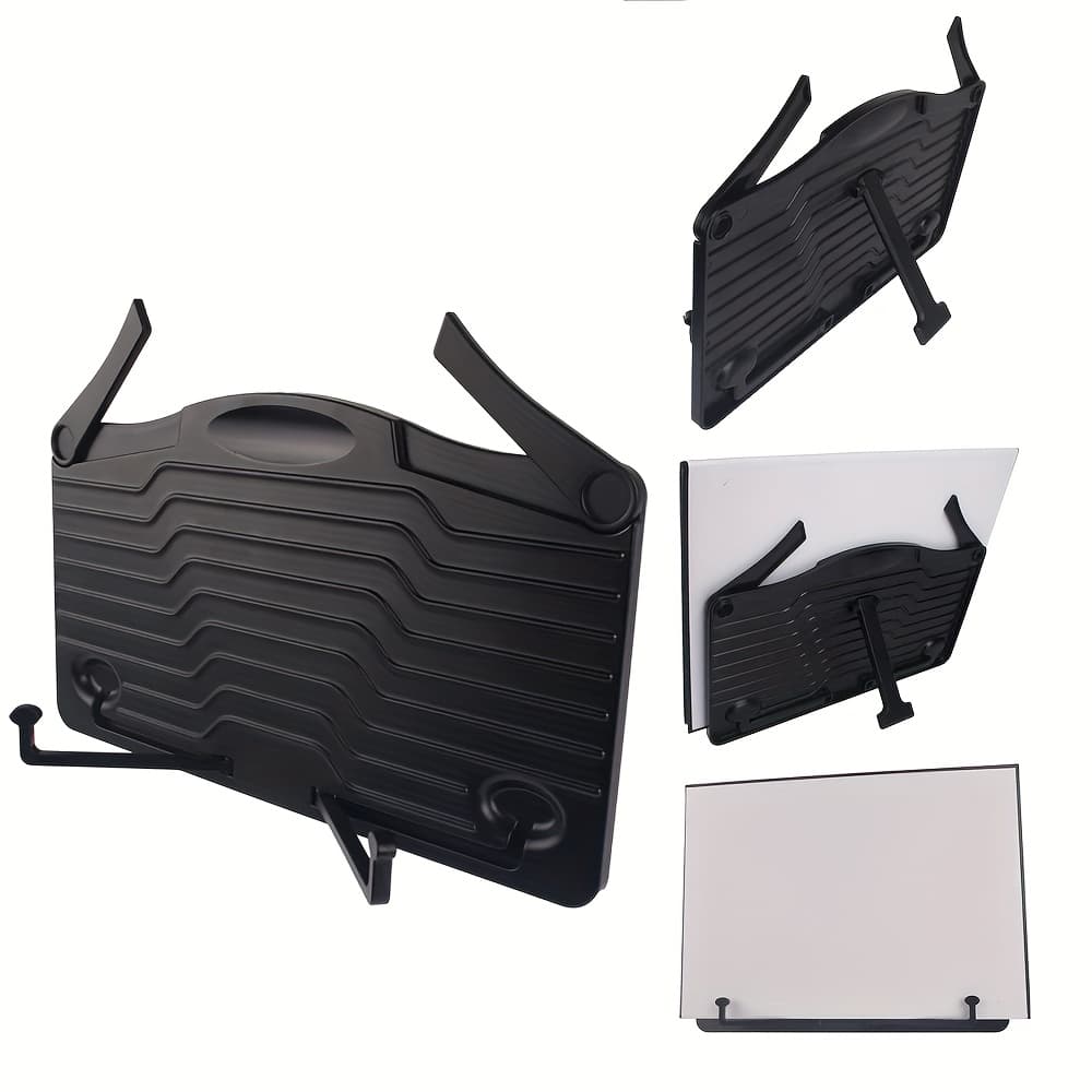 TEMU Desktop Mini Music Stand, Black Abs Material Lightweight Music Sheet Stand, Folding Music Sheet Stand Shelf, Portable Book Tablet Smartphone Book Document Stand Holder